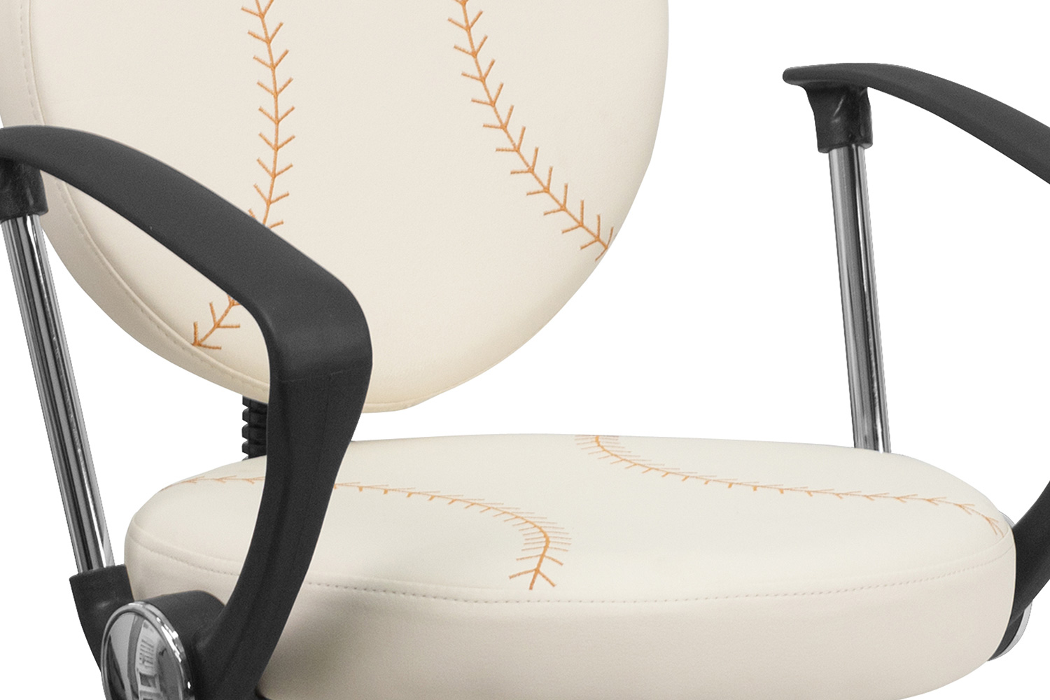 BLNK Jonathan Baseball Swivel Task Office Chair - with Arms