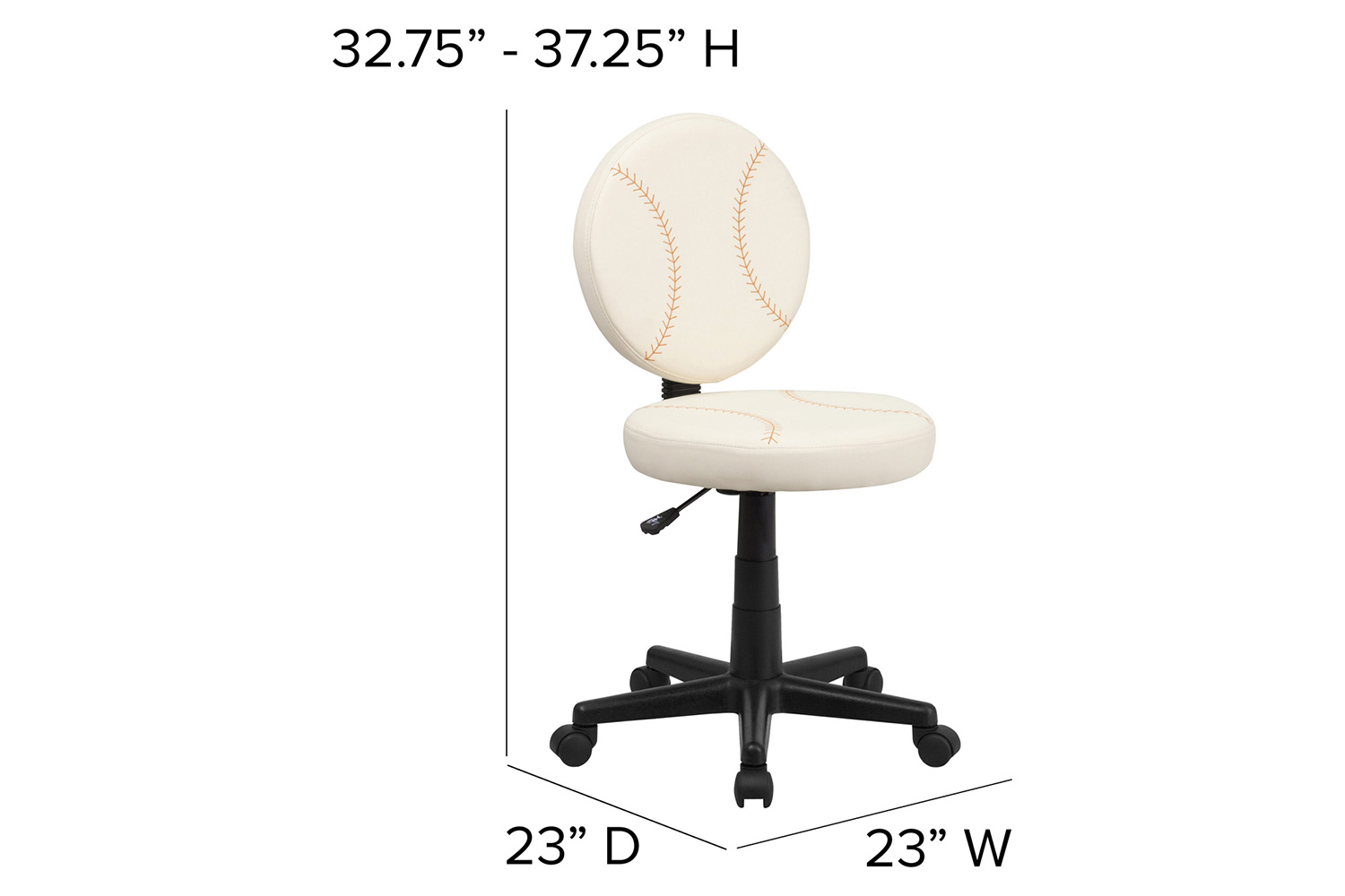 BLNK Jonathan Baseball Swivel Task Office Chair