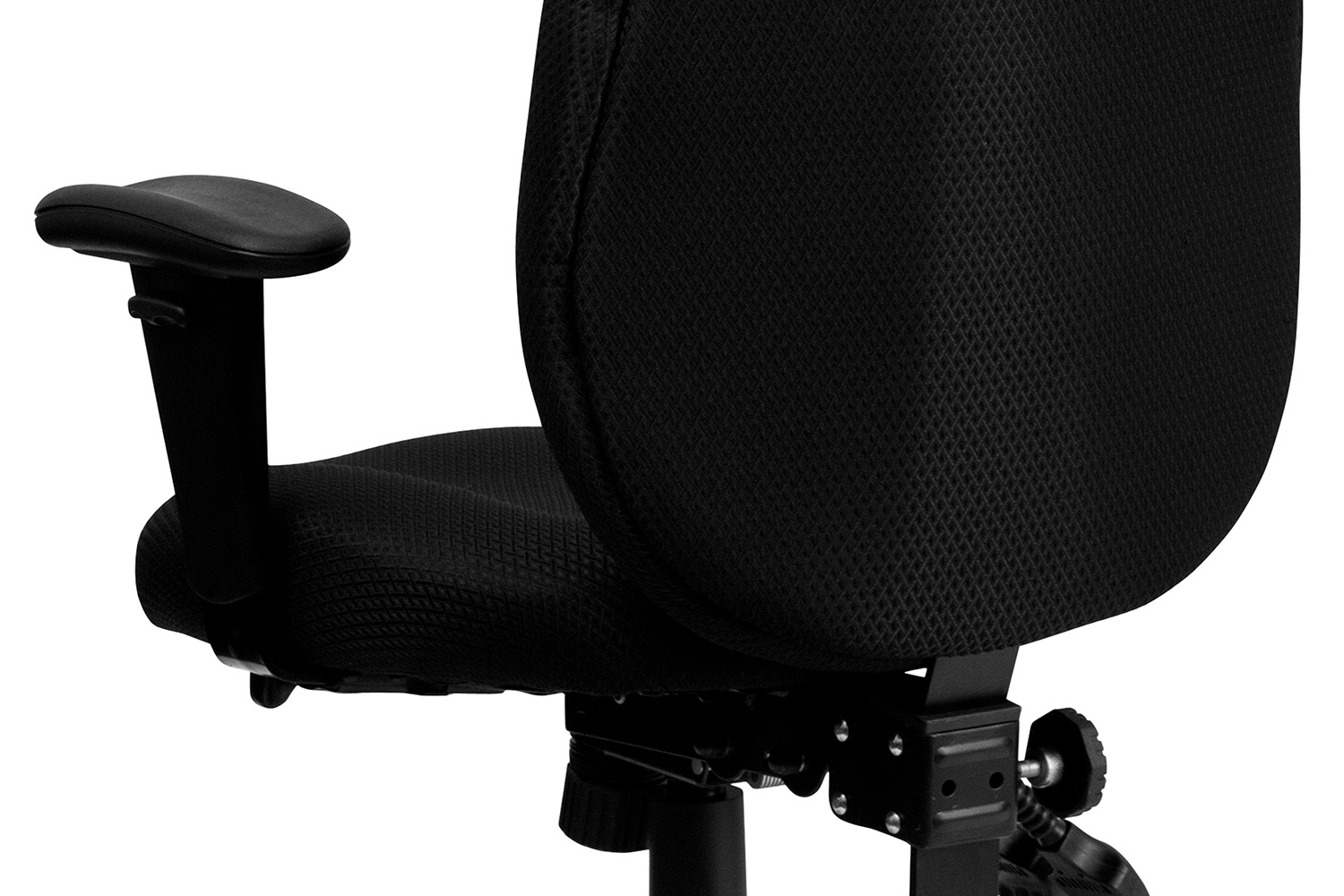 BLNK Rochelle Fabric High-Back Multifunction Ergonomic Executive Swivel Office Chair with Adjustable Arms - Black