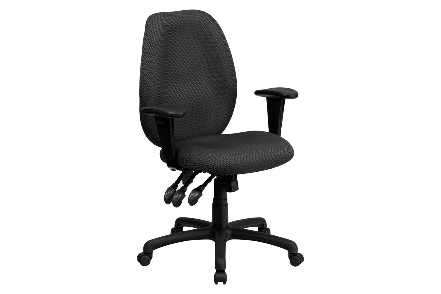 BLNK Rochelle Fabric High-Back Multifunction Ergonomic Executive Swivel Office Chair with Adjustable Arms