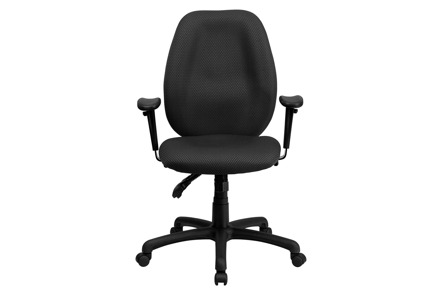 BLNK Rochelle Fabric High-Back Multifunction Ergonomic Executive Swivel Office Chair with Adjustable Arms - Gray