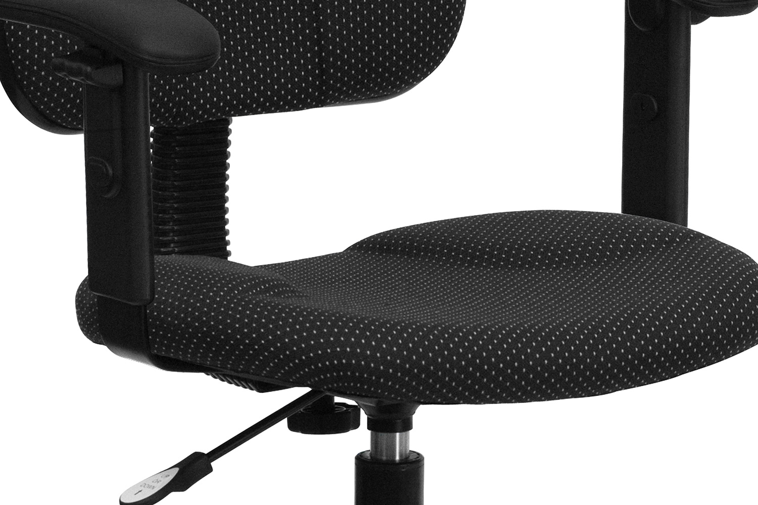 BLNK Bruce Fabric Drafting Chair - Black Patterned, with Adjustable Arms