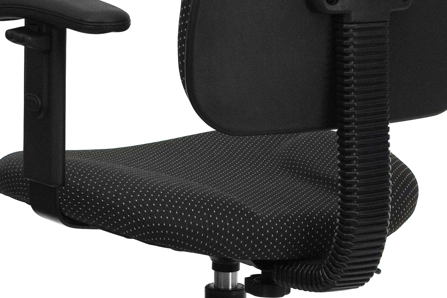 BLNK Bruce Fabric Drafting Chair - Black Patterned, with Adjustable Arms