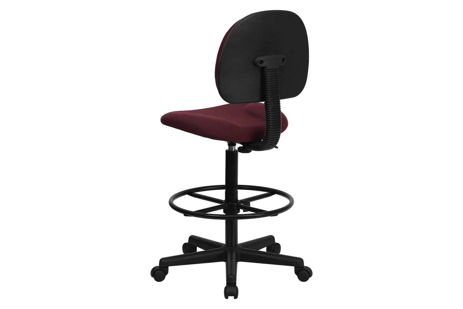 BLNK Bruce Fabric Drafting Chair - Burgundy