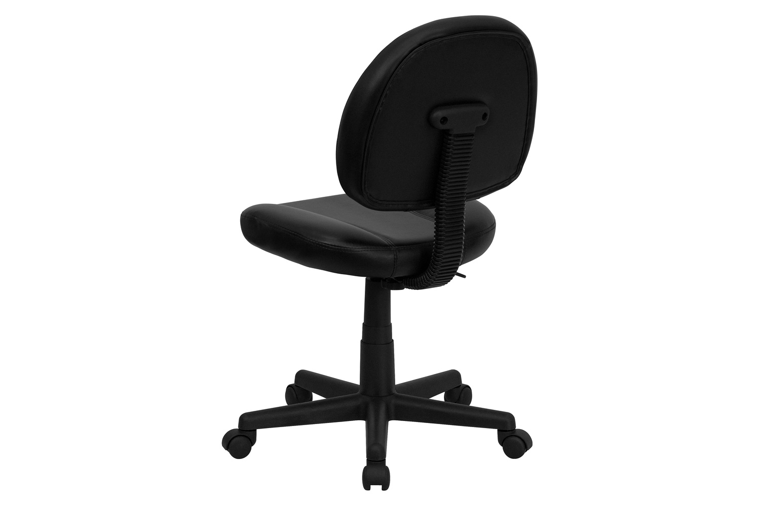 BLNK - Ronald Mid-Back Black LeatherSoft Swivel Ergonomic Task Office Chair with Back Depth Adjustment