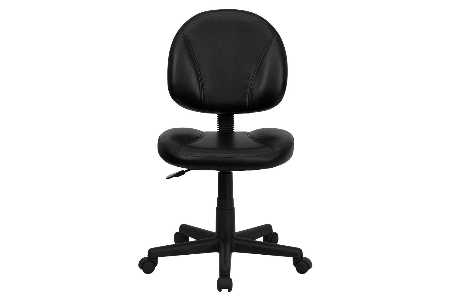 BLNK - Ronald Mid-Back Black LeatherSoft Swivel Ergonomic Task Office Chair with Back Depth Adjustment