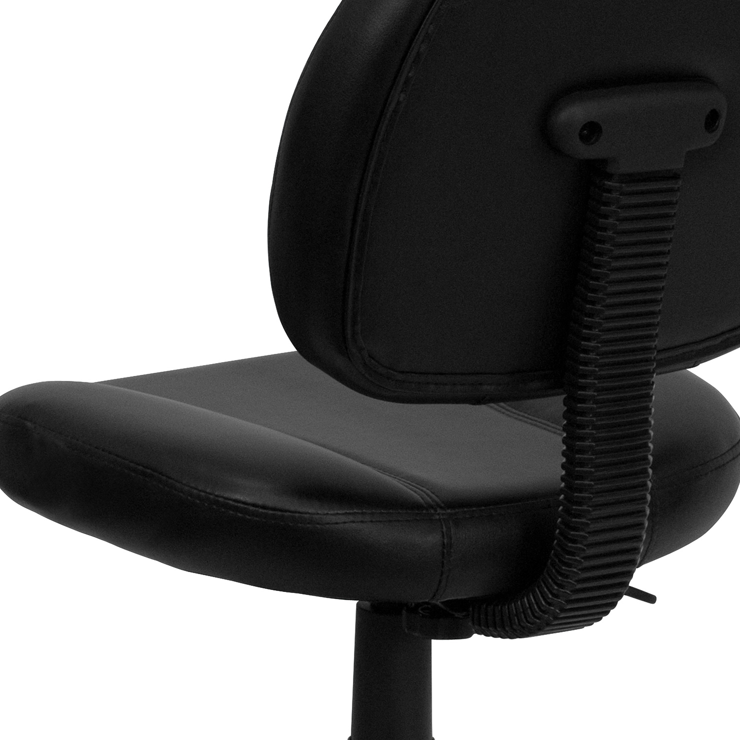 BLNK - Ronald Mid-Back Black LeatherSoft Swivel Ergonomic Task Office Chair with Back Depth Adjustment