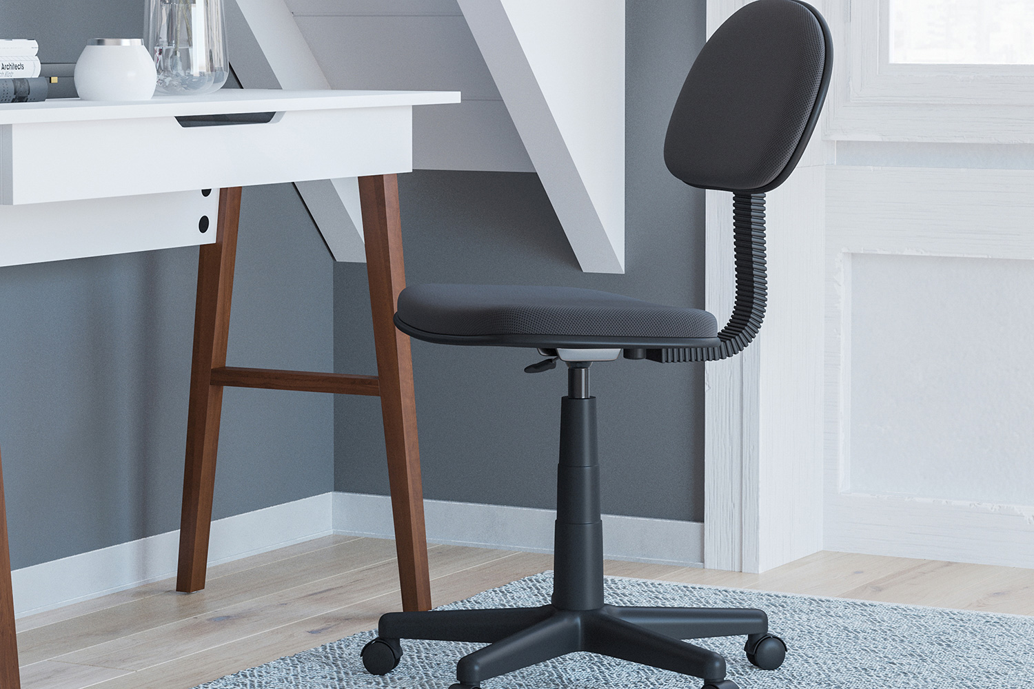 BLNK Harry Low-Back Adjustable Student Swivel Task Office Chair with Padded Mesh Seat and Back