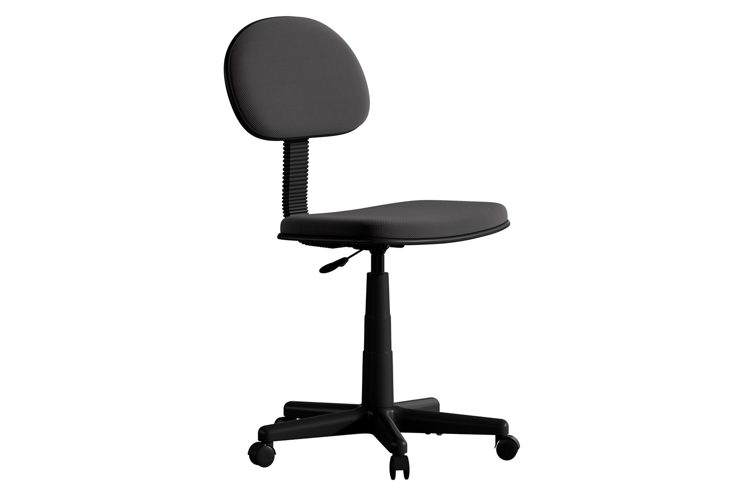 BLNK Harry Low-Back Adjustable Student Swivel Task Office Chair with Padded Mesh Seat and Back - Black