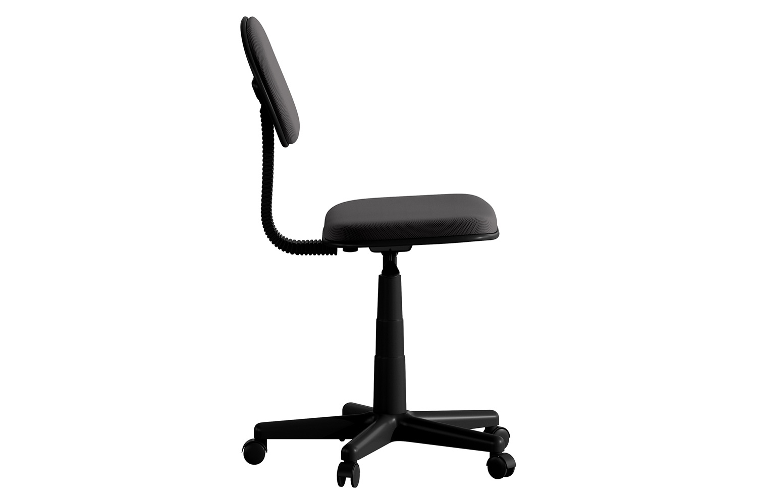 BLNK Harry Low-Back Adjustable Student Swivel Task Office Chair with Padded Mesh Seat and Back - Black