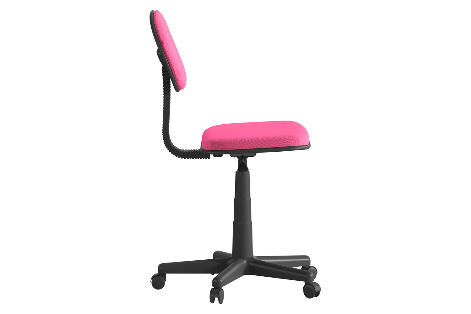 BLNK Harry Low-Back Adjustable Student Swivel Task Office Chair with Padded Mesh Seat and Back - Dark Pink