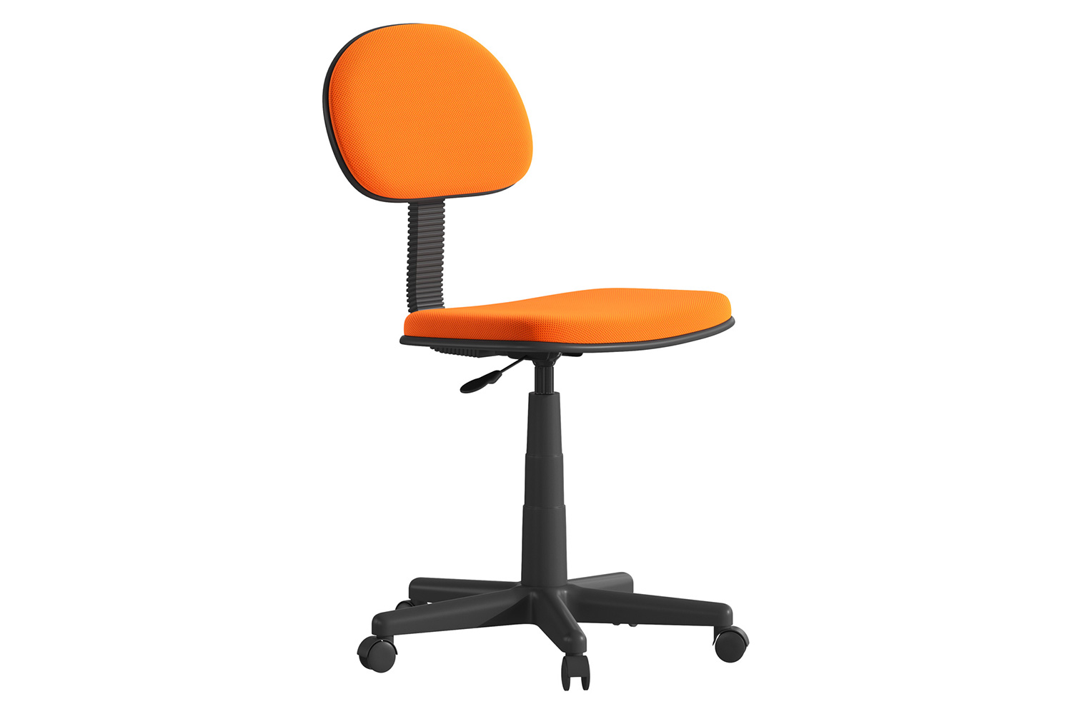 BLNK Harry Low-Back Adjustable Student Swivel Task Office Chair with Padded Mesh Seat and Back - Light Orange