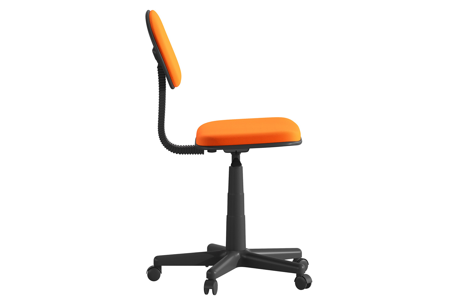 BLNK Harry Low-Back Adjustable Student Swivel Task Office Chair with Padded Mesh Seat and Back - Light Orange