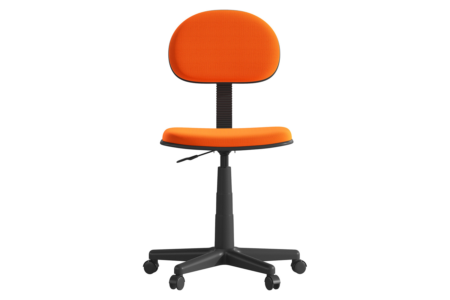 BLNK Harry Low-Back Adjustable Student Swivel Task Office Chair with Padded Mesh Seat and Back - Light Orange