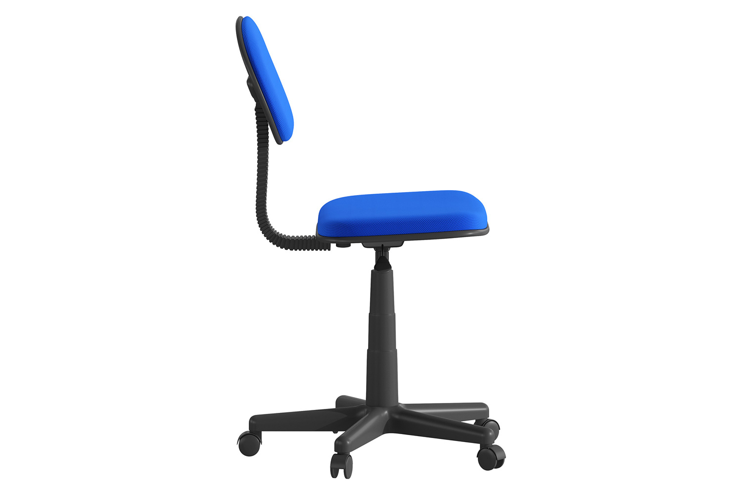 BLNK Harry Low-Back Adjustable Student Swivel Task Office Chair with Padded Mesh Seat and Back - Royal Blue