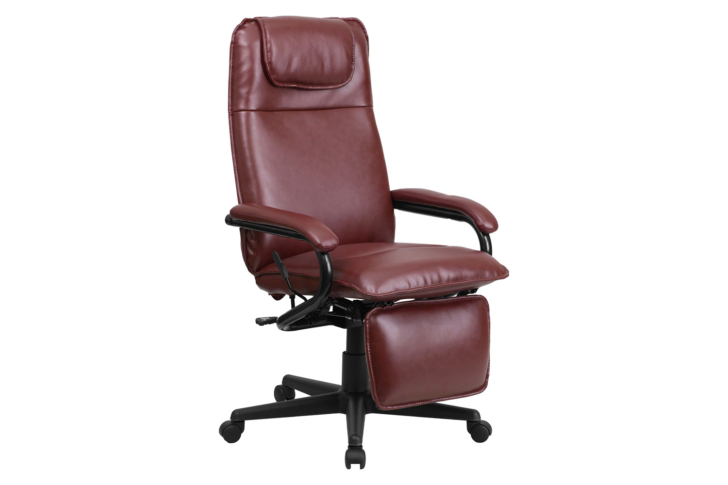 BLNK Robert LeatherSoft High-Back Executive Reclining Ergonomic Swivel Office Chair with Arms - Burgundy