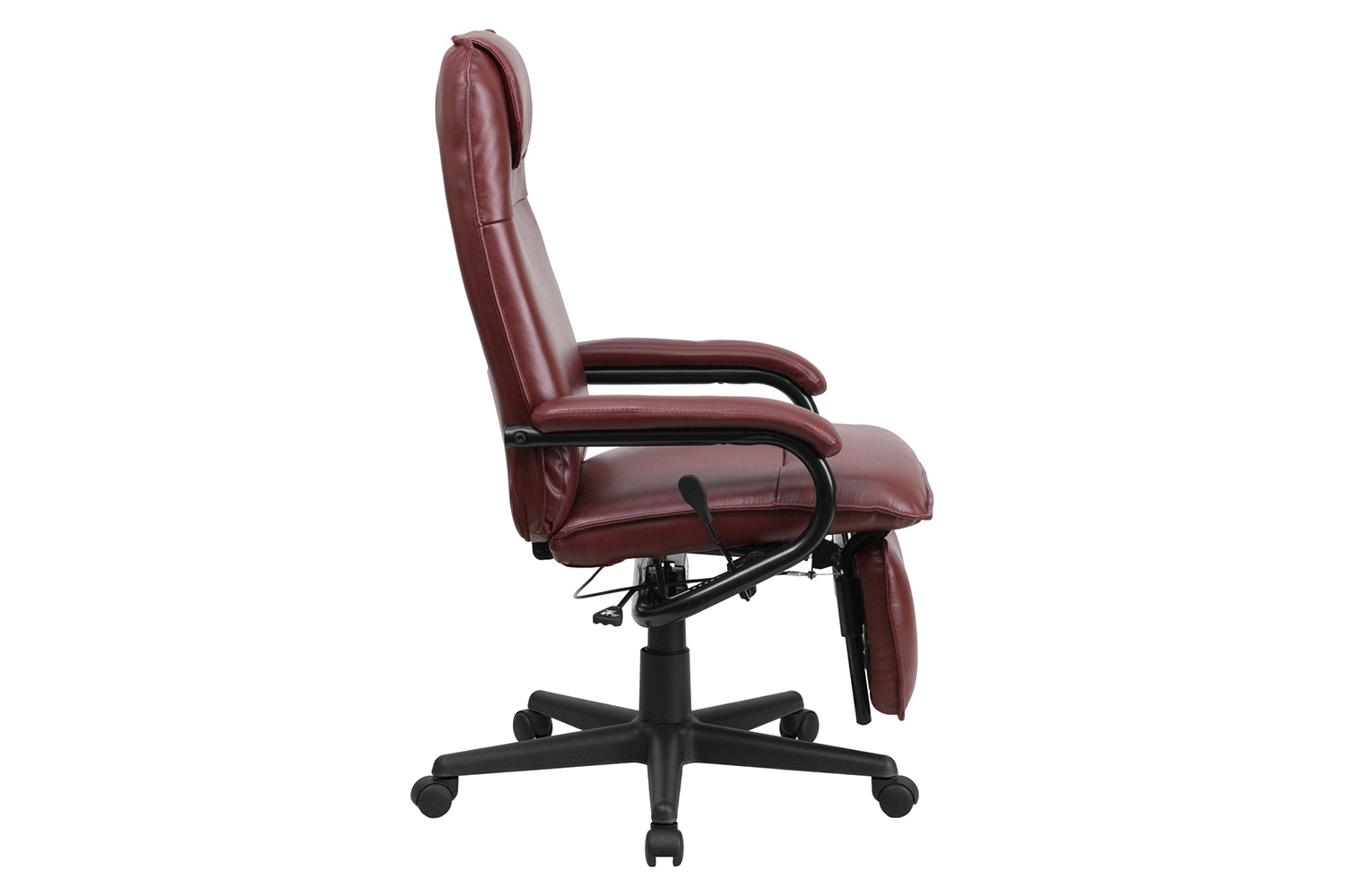 BLNK Robert LeatherSoft High-Back Executive Reclining Ergonomic Swivel Office Chair with Arms - Burgundy