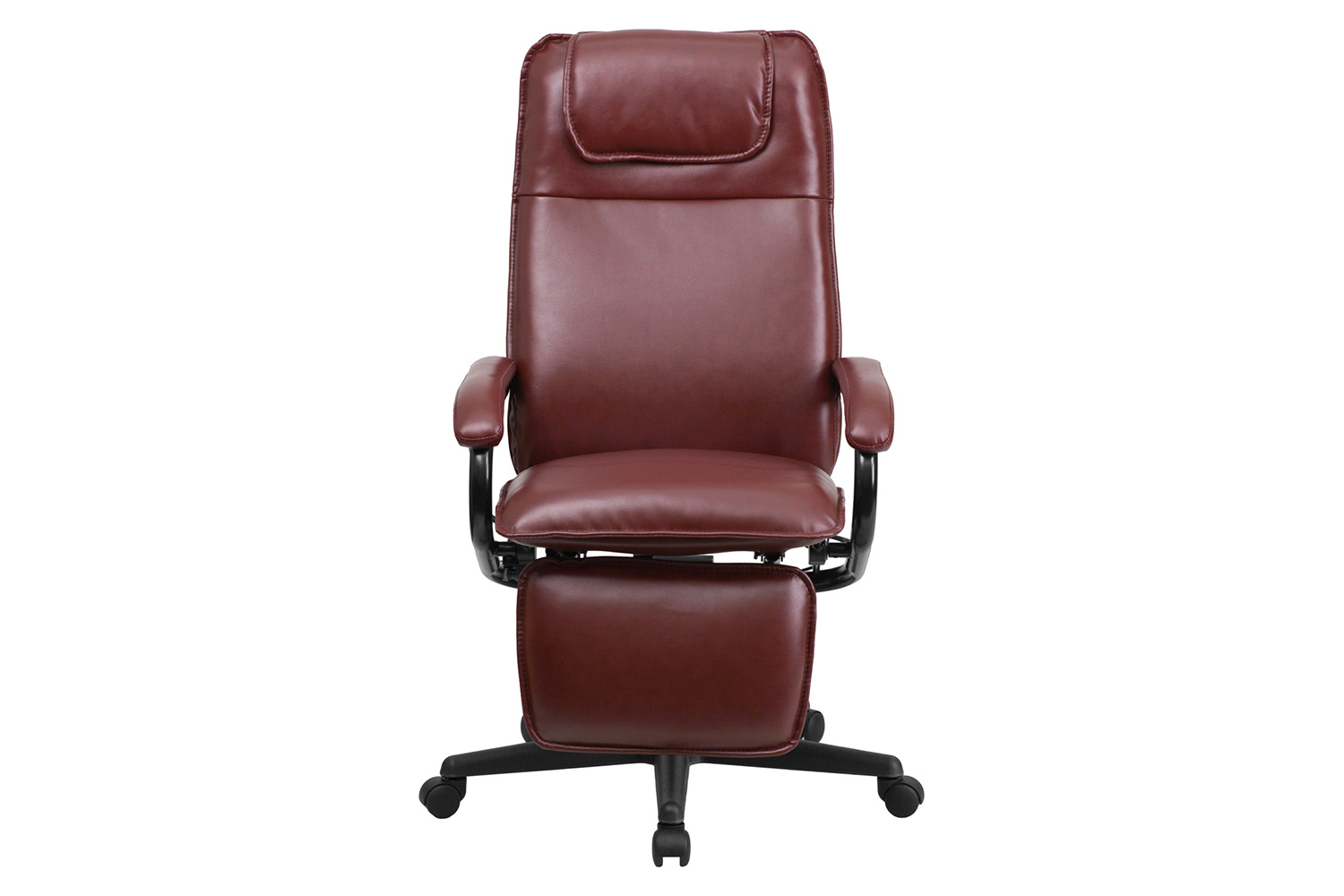 BLNK Robert LeatherSoft High-Back Executive Reclining Ergonomic Swivel Office Chair with Arms - Burgundy