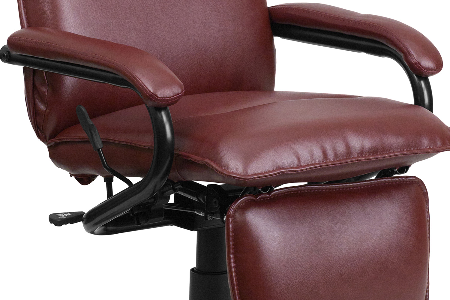 BLNK Robert LeatherSoft High-Back Executive Reclining Ergonomic Swivel Office Chair with Arms - Burgundy