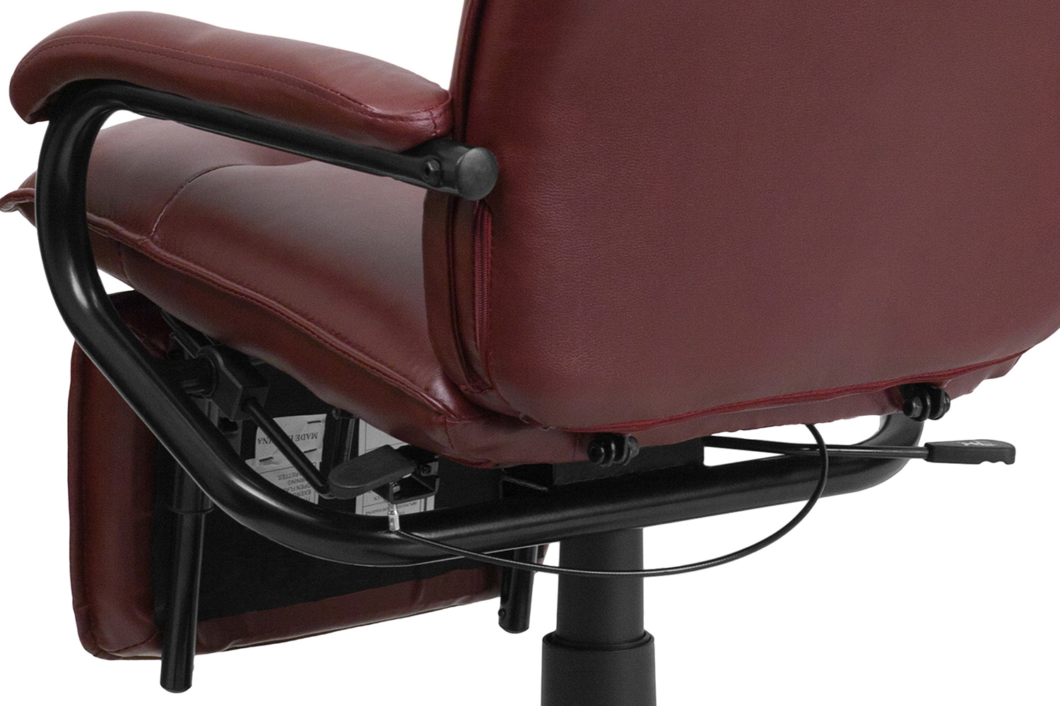 BLNK Robert LeatherSoft High-Back Executive Reclining Ergonomic Swivel Office Chair with Arms - Burgundy