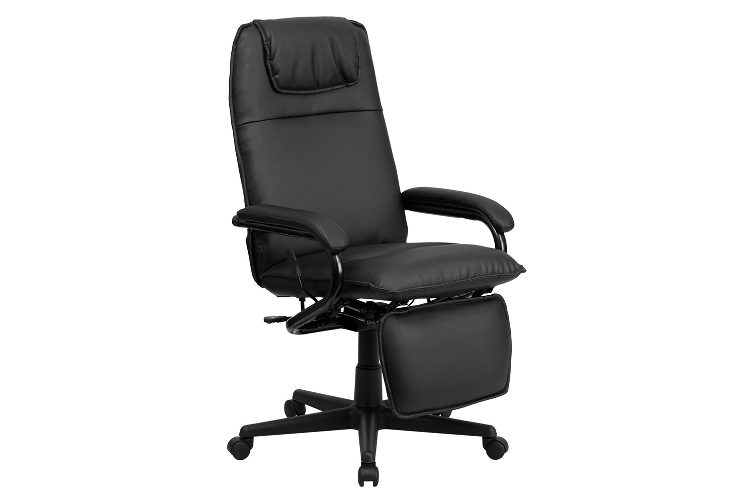 BLNK Robert LeatherSoft High-Back Executive Reclining Ergonomic Swivel Office Chair with Arms - Black