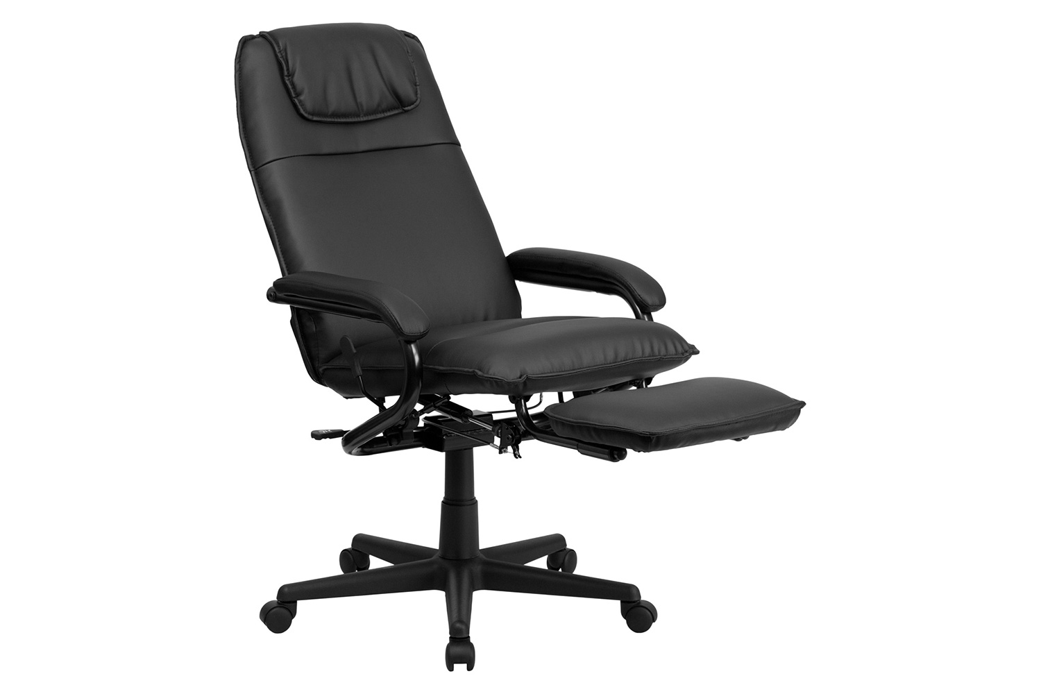 BLNK Robert LeatherSoft High-Back Executive Reclining Ergonomic Swivel Office Chair with Arms - Black