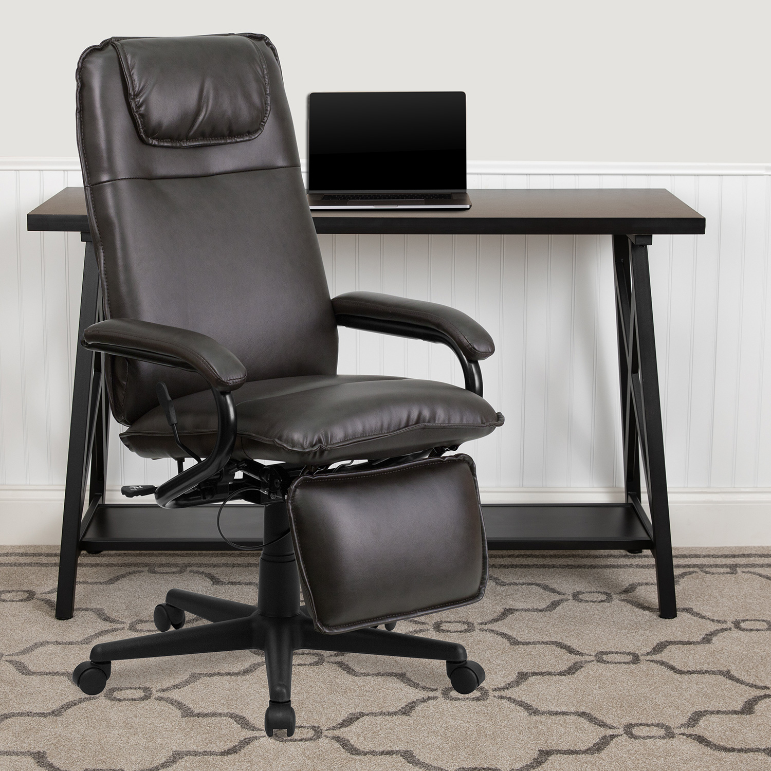 BLNK Robert LeatherSoft High-Back Executive Reclining Ergonomic Swivel Office Chair with Arms