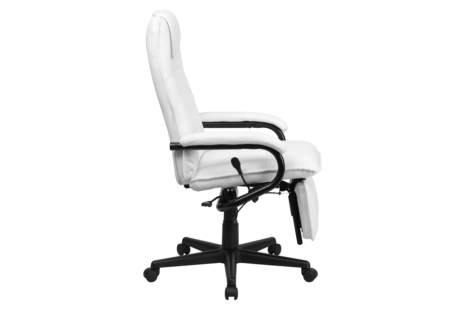 BLNK Robert LeatherSoft High-Back Executive Reclining Ergonomic Swivel Office Chair with Arms - White