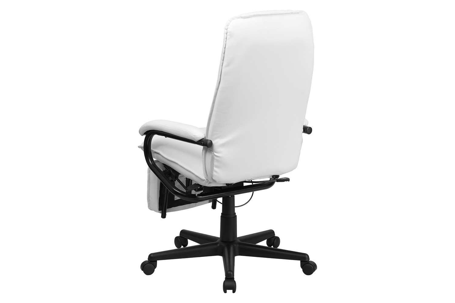 BLNK Robert LeatherSoft High-Back Executive Reclining Ergonomic Swivel Office Chair with Arms - White