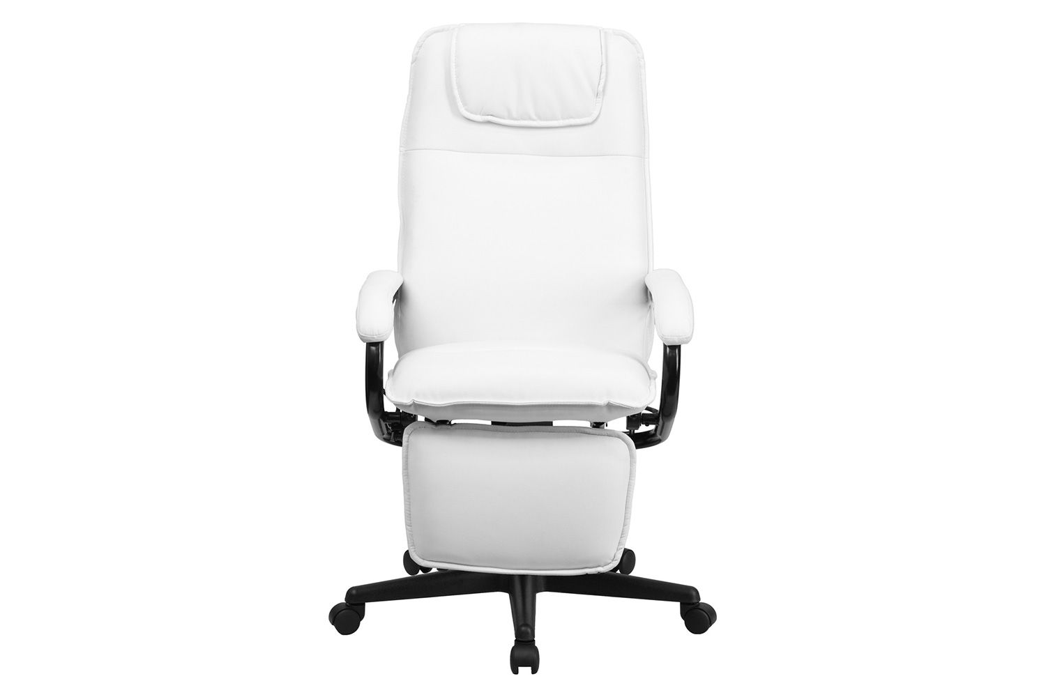 BLNK Robert LeatherSoft High-Back Executive Reclining Ergonomic Swivel Office Chair with Arms - White