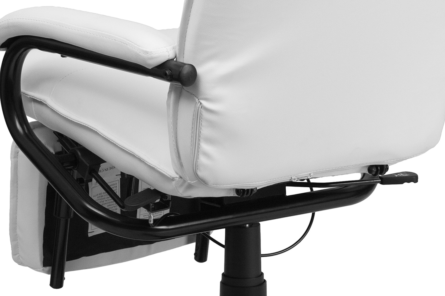 BLNK Robert LeatherSoft High-Back Executive Reclining Ergonomic Swivel Office Chair with Arms - White