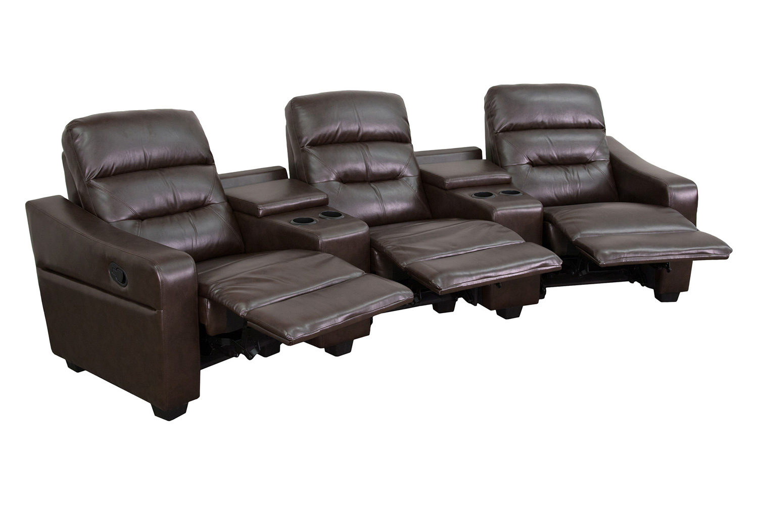 BLNK - LeatherSoft Reclining Home Theatre Sectional Sofa