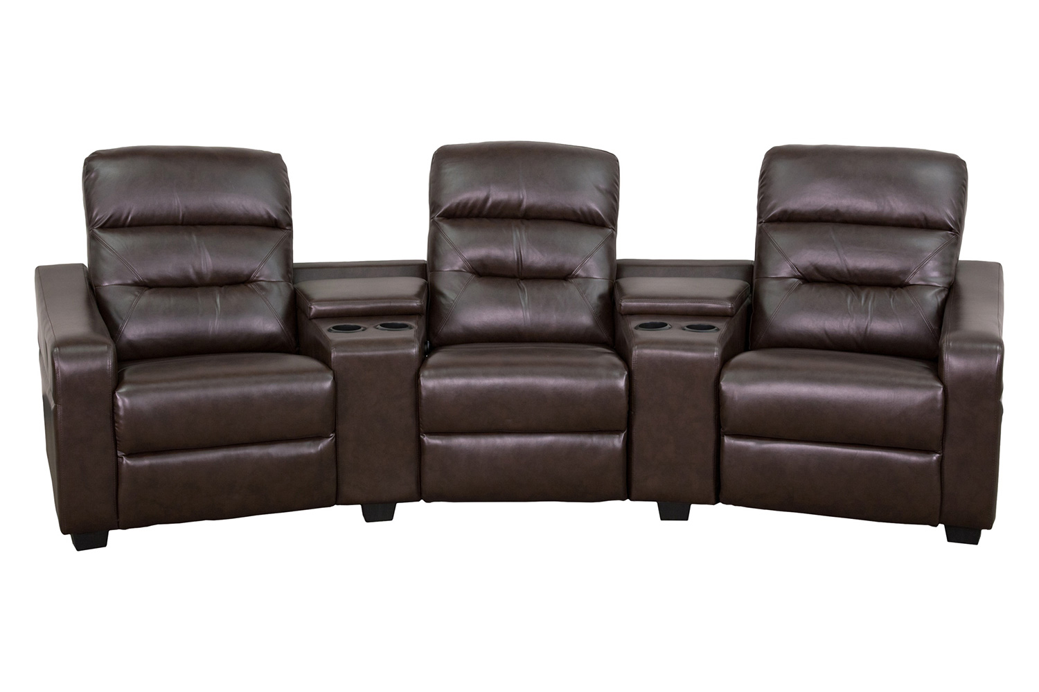 BLNK - LeatherSoft Reclining Home Theatre Sectional Sofa