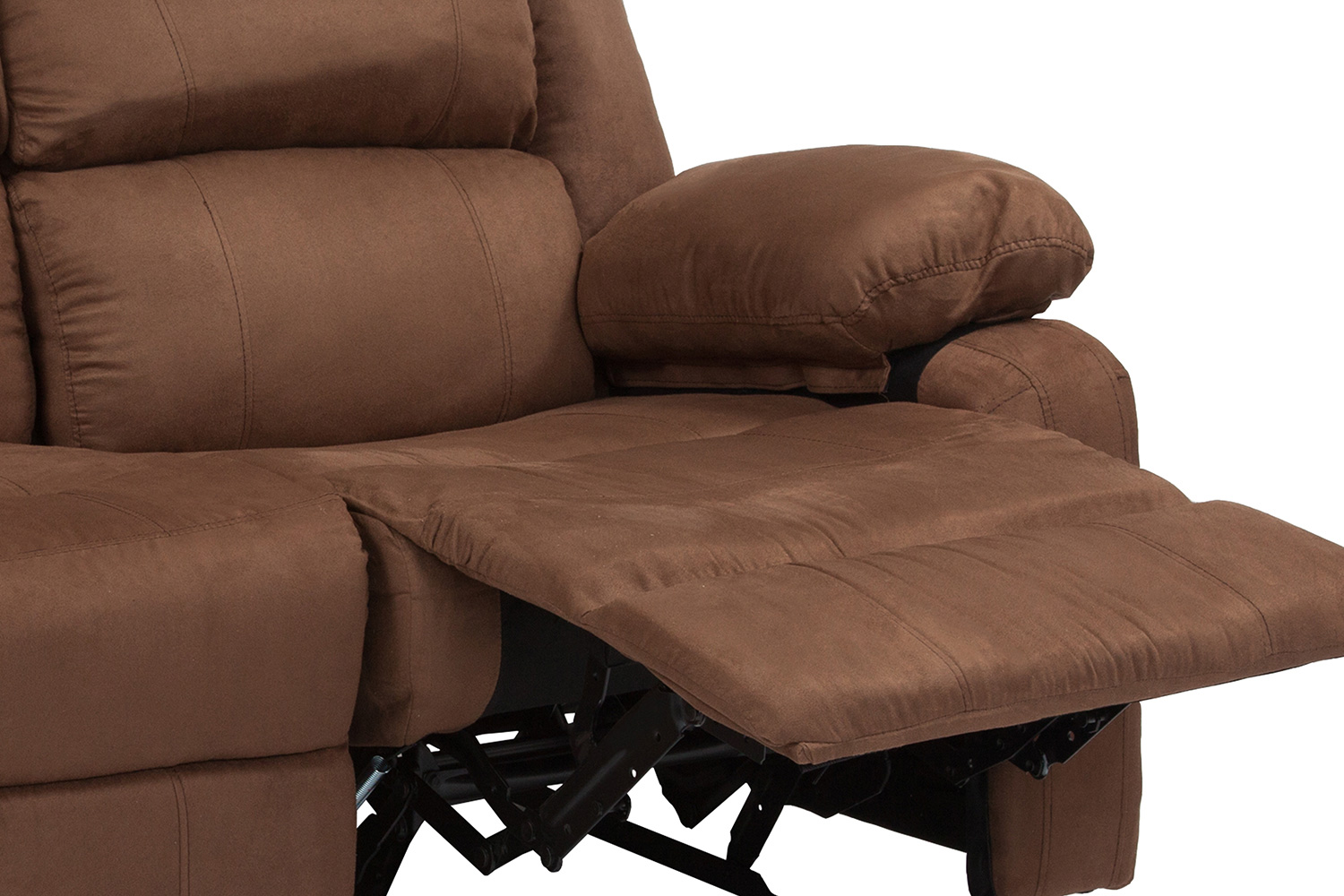 BLNK - Harmony Series Microfiber Loveseat with Two Built-In Recliners