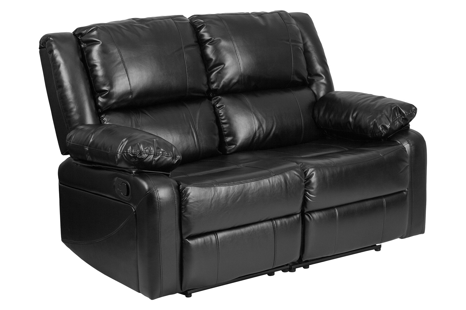 BLNK Harmony Series LeatherSoft Loveseat with Two Built-In Recliners