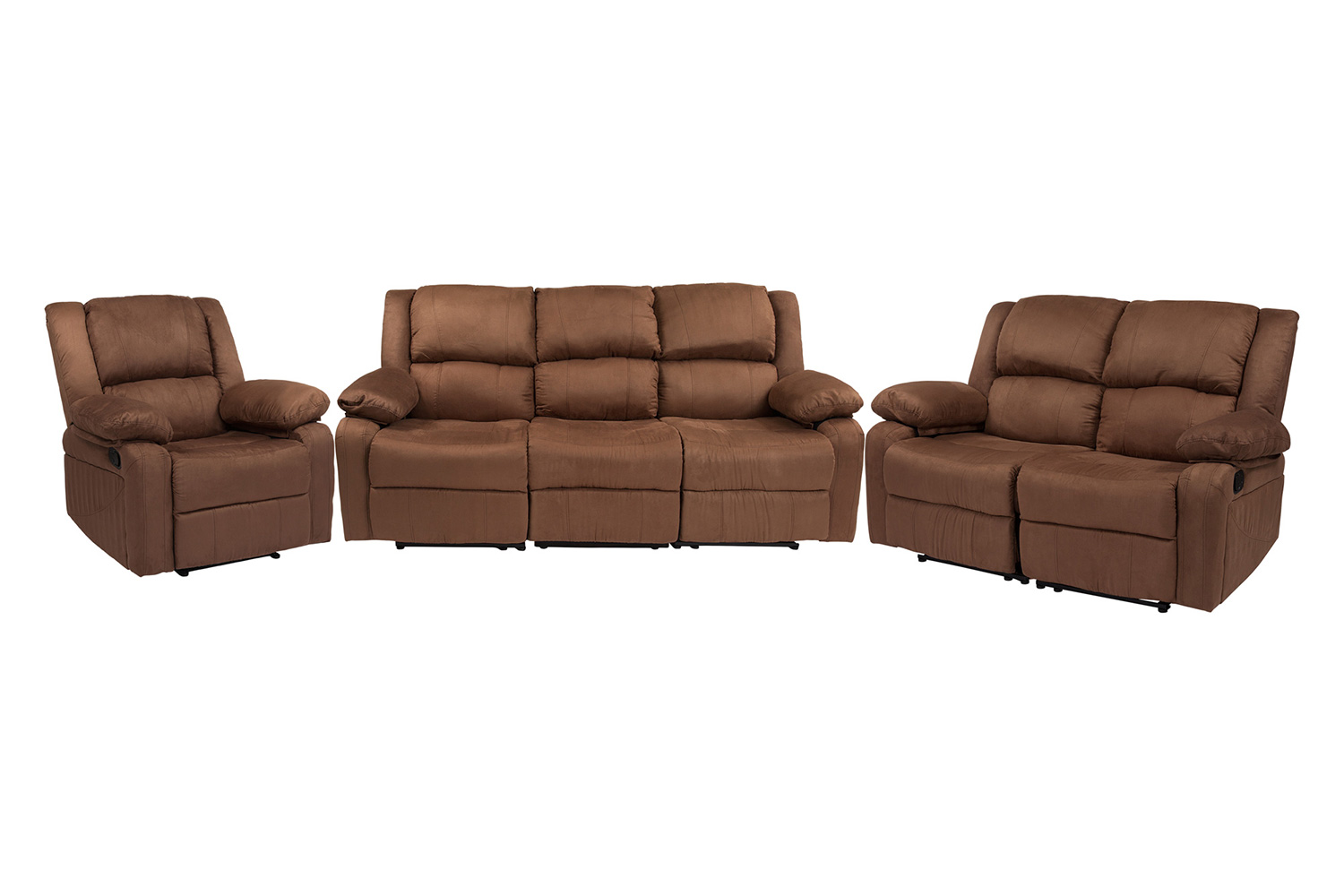 BLNK - Harmony Series Microfiber Reclining Sofa Set