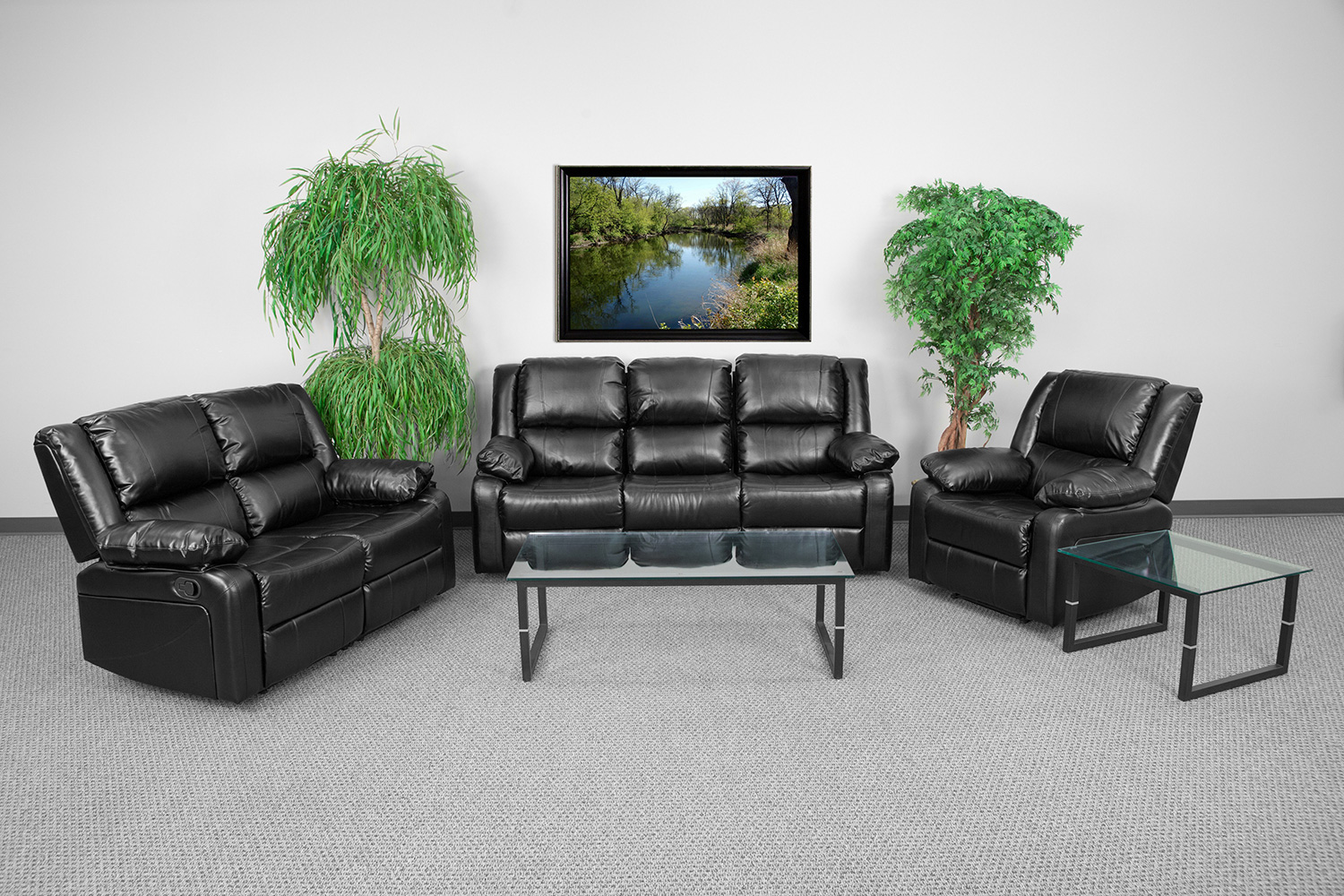 BLNK Harmony Series LeatherSoft Reclining Sofa Set