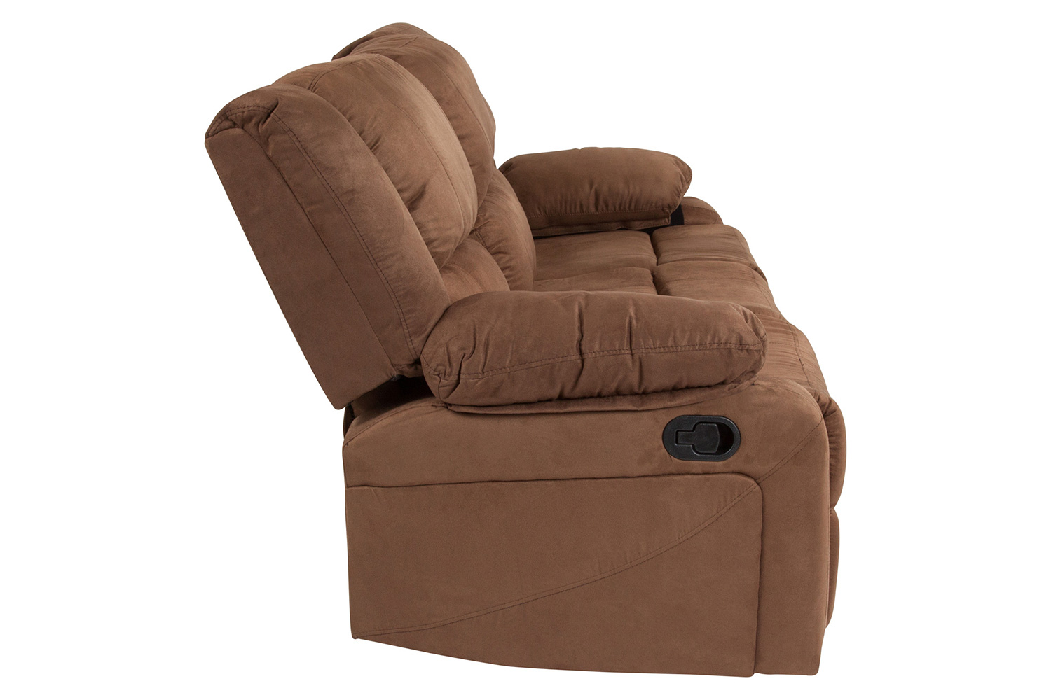 BLNK - Harmony Series Microfiber Sofa with Two Built-In Recliners