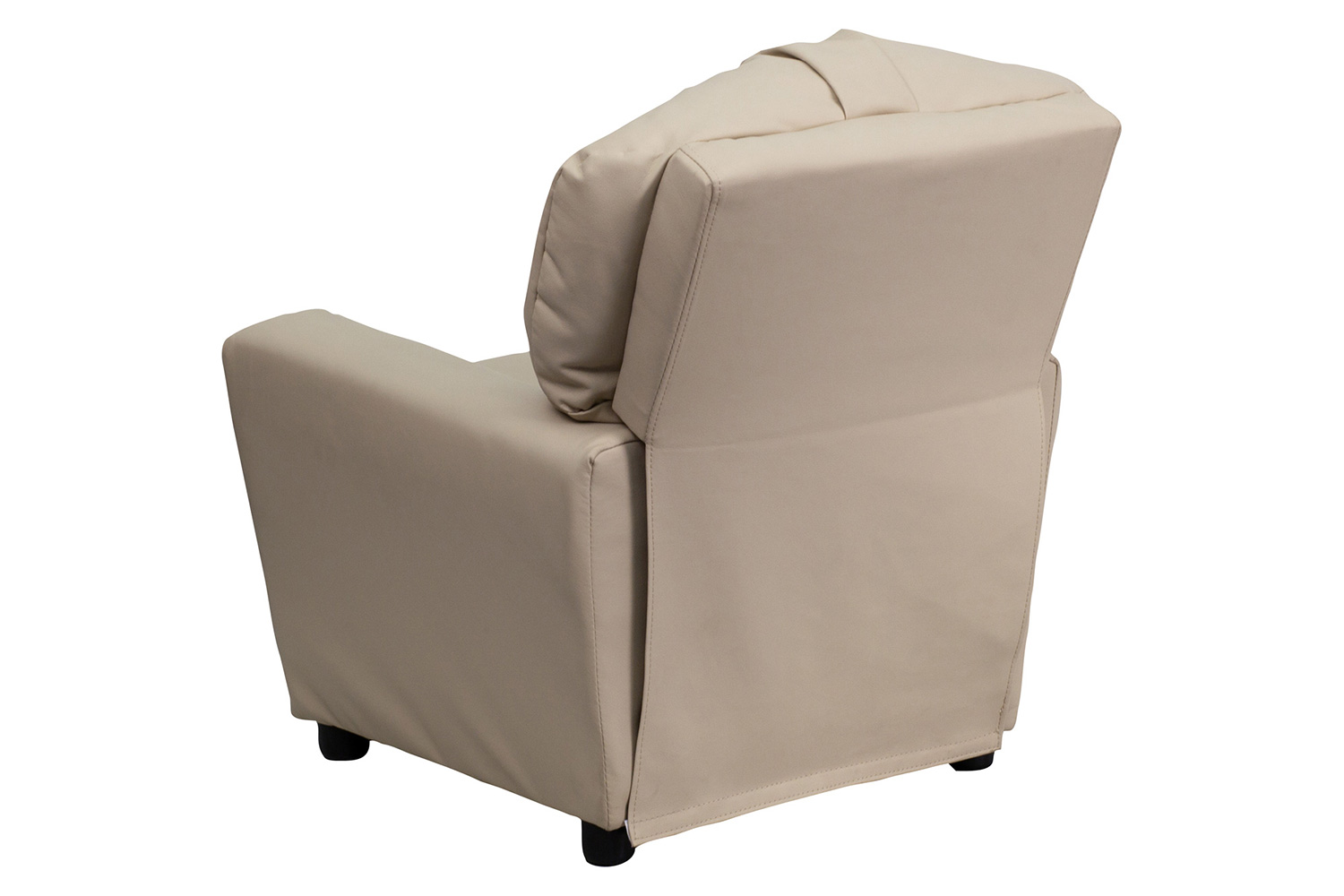 BLNK Chandler Vinyl Contemporary Kids Recliner with Cup Holder - Beige