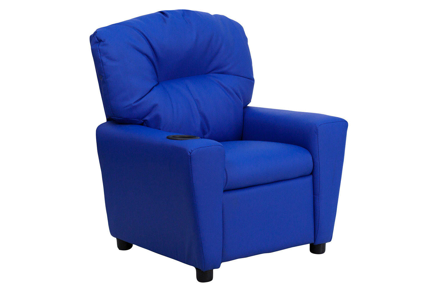 BLNK Chandler Vinyl Contemporary Kids Recliner with Cup Holder - Blue