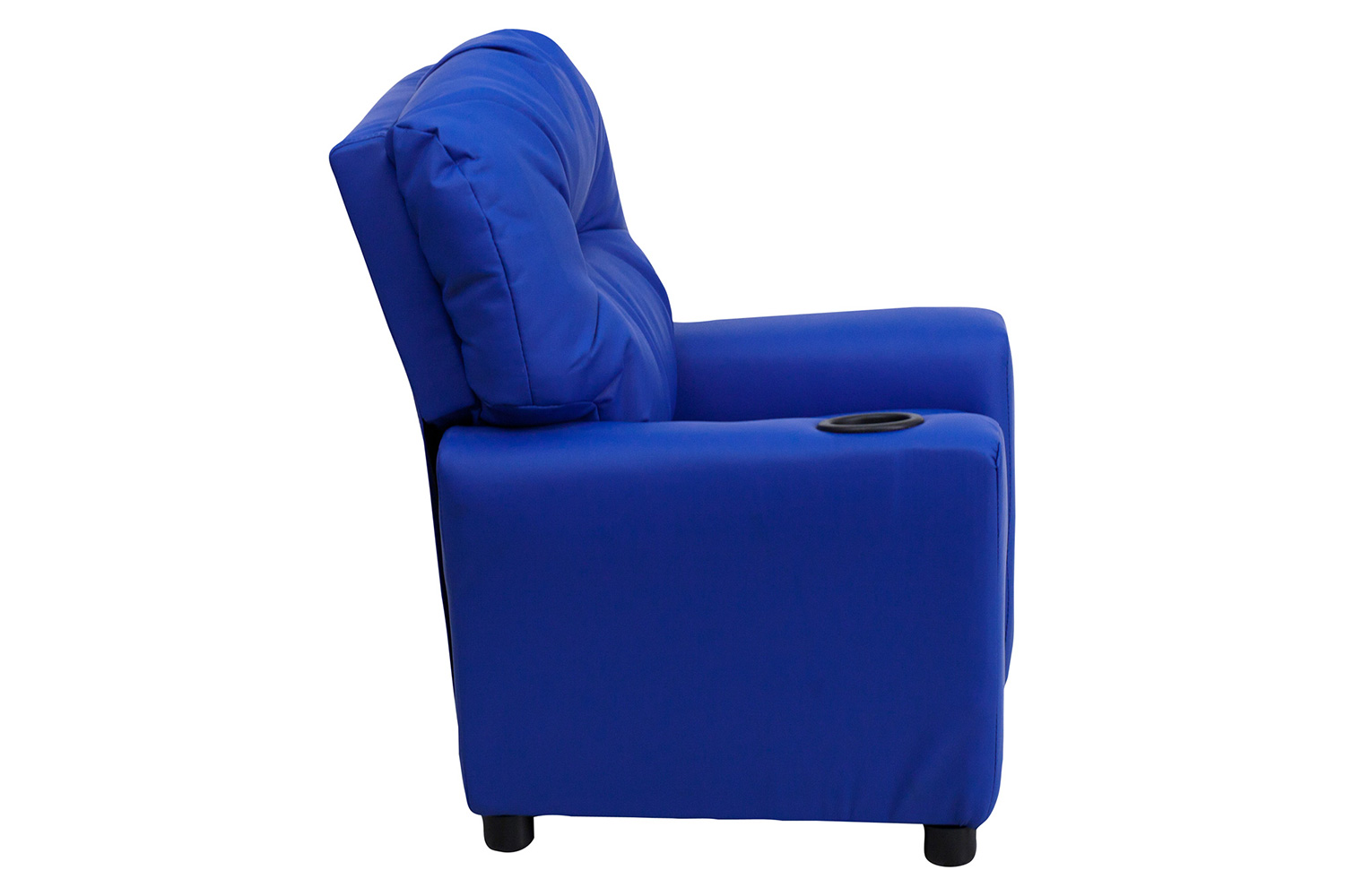 BLNK Chandler Vinyl Contemporary Kids Recliner with Cup Holder - Blue