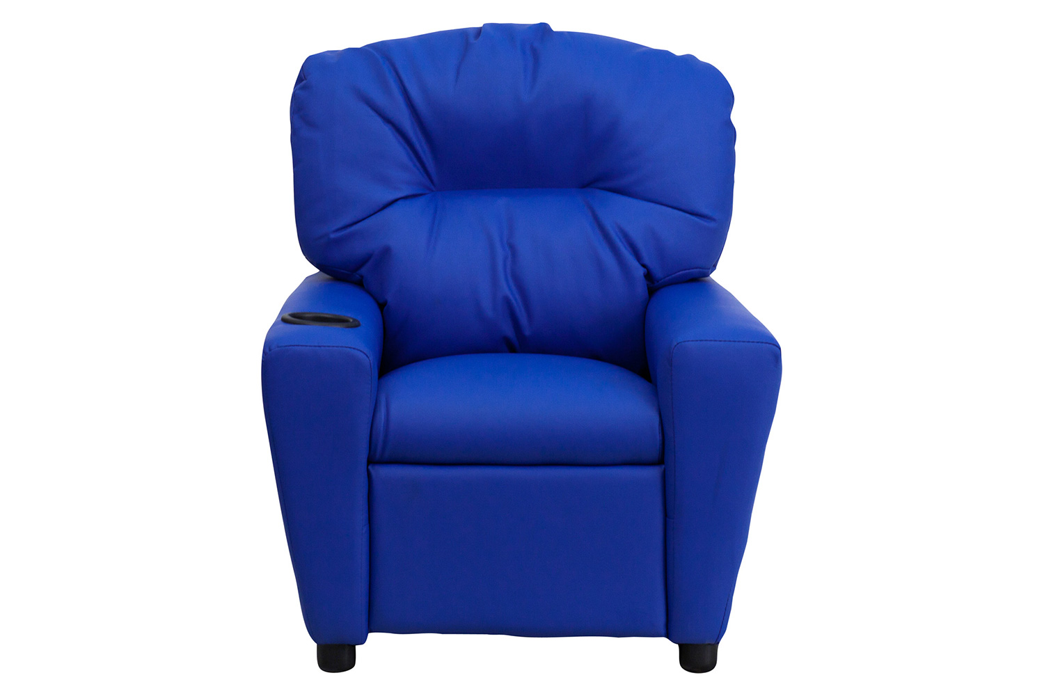 BLNK Chandler Vinyl Contemporary Kids Recliner with Cup Holder - Blue