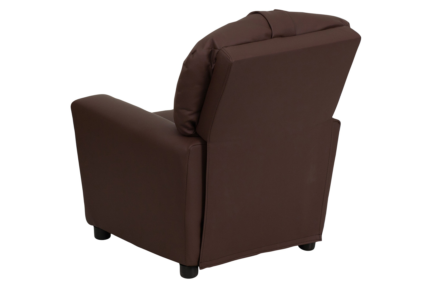 BLNK™ Chandler LeatherSoft Contemporary Kids Recliner with Cup Holder - Brown