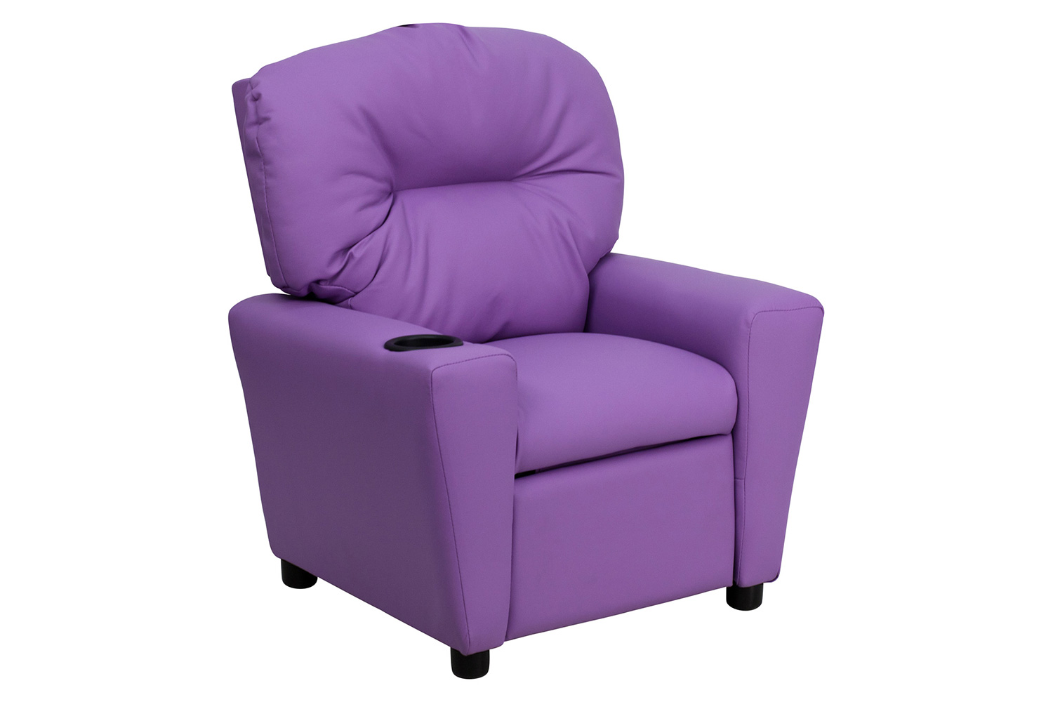 BLNK Chandler Vinyl Contemporary Kids Recliner with Cup Holder - Lavender