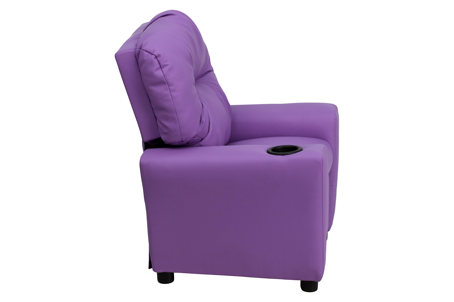 BLNK Chandler Vinyl Contemporary Kids Recliner with Cup Holder - Lavender