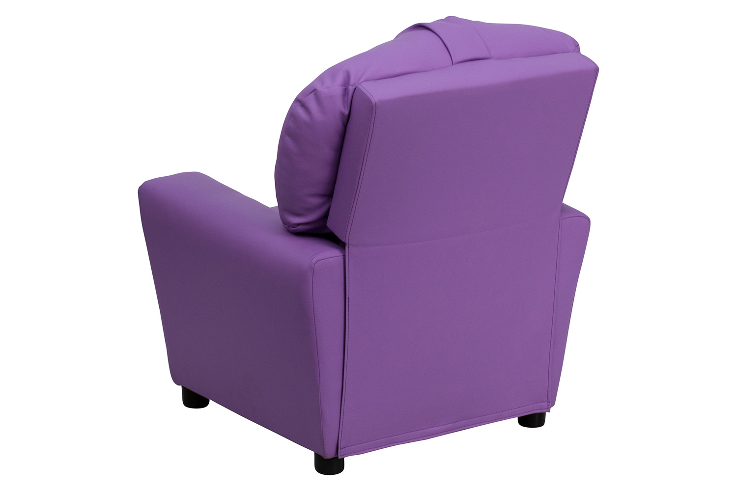 BLNK Chandler Vinyl Contemporary Kids Recliner with Cup Holder - Lavender