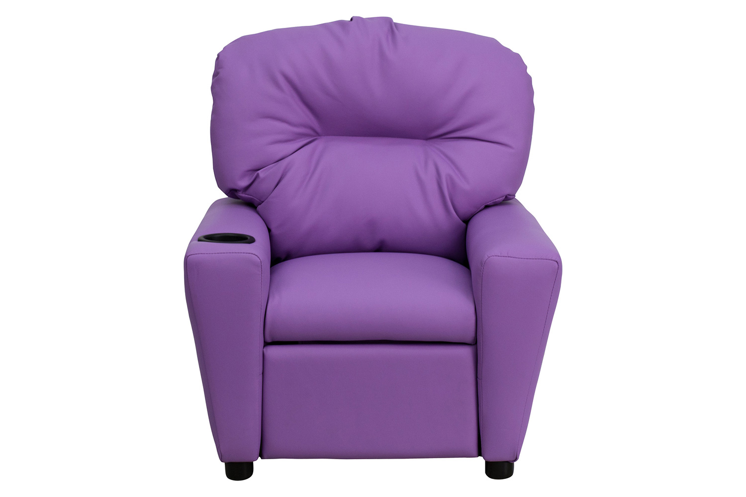 BLNK Chandler Vinyl Contemporary Kids Recliner with Cup Holder - Lavender