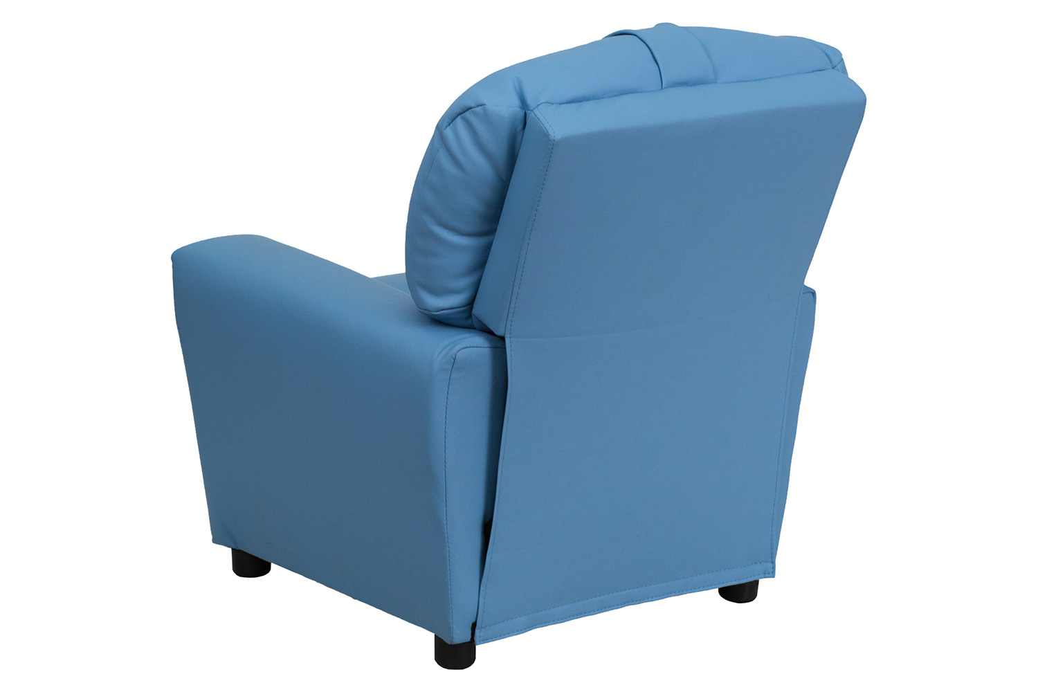 BLNK Chandler Vinyl Contemporary Kids Recliner with Cup Holder - Light Blue