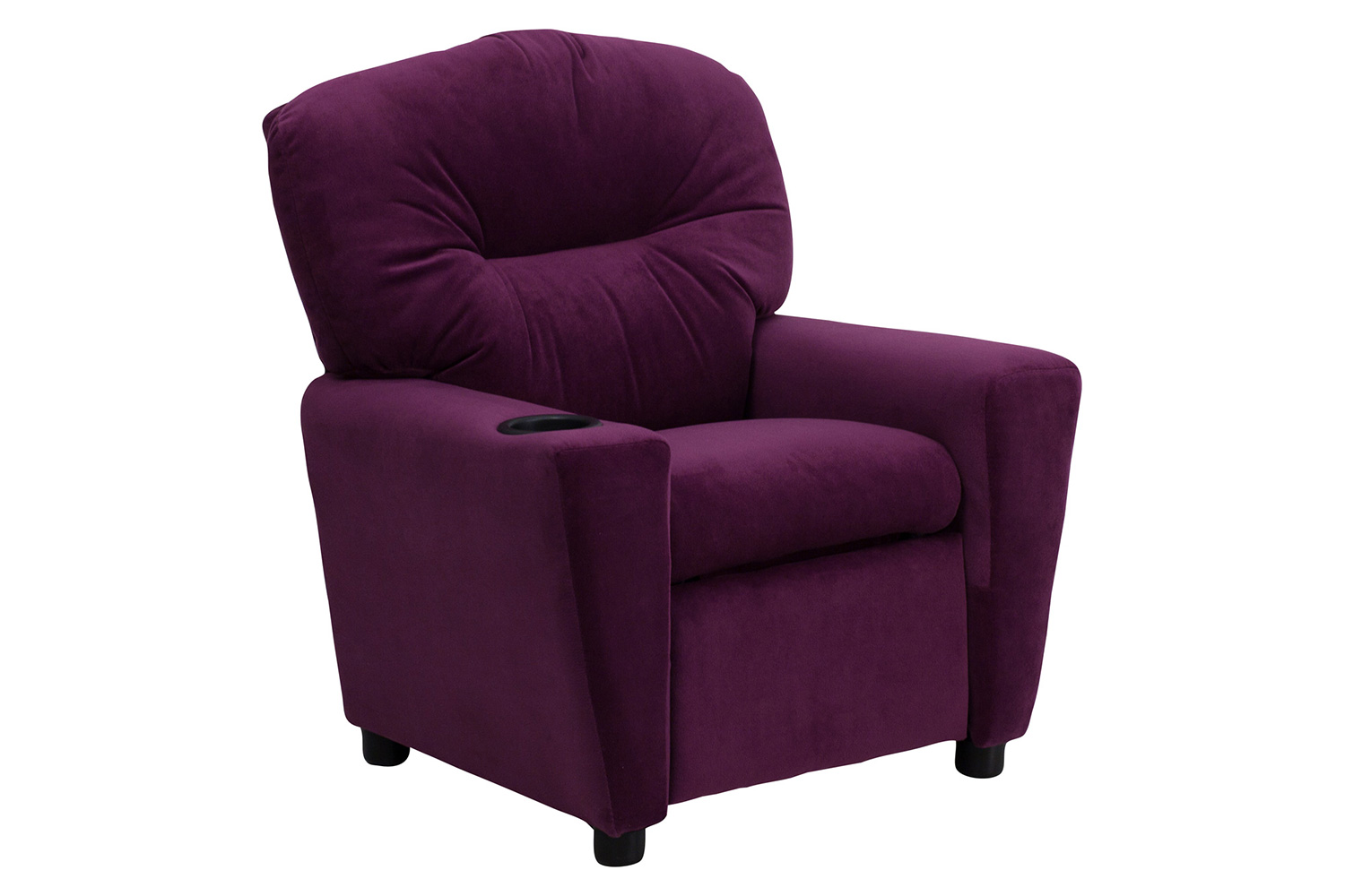 BLNK Chandler Microfiber Contemporary Kids Recliner with Cup Holder - Purple