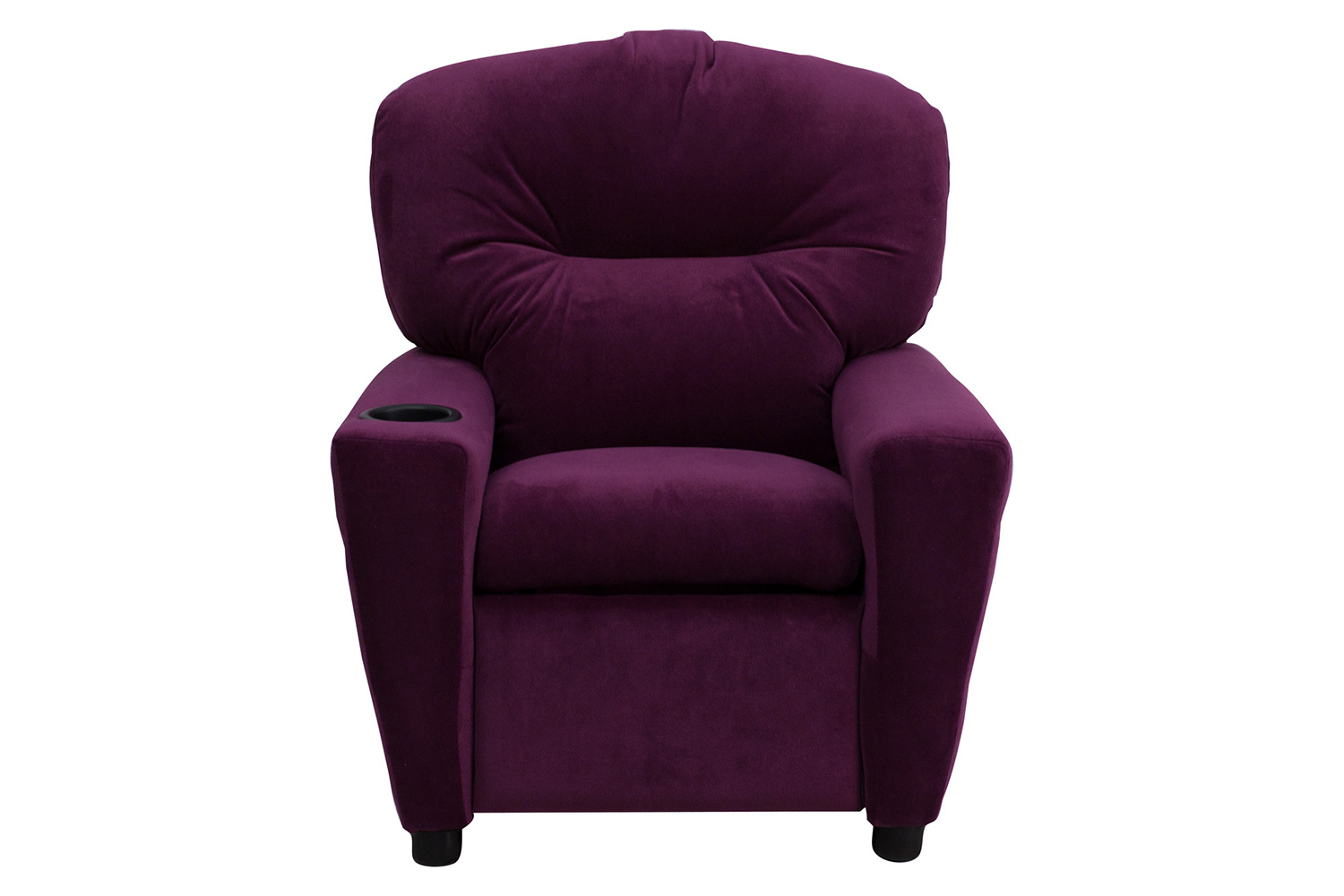 BLNK Chandler Microfiber Contemporary Kids Recliner with Cup Holder - Purple